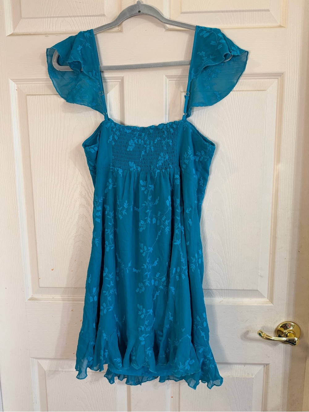 Betsey Johnson Beach Carribean Sea Blue Mini Shift Babydoll-Style Dress Sz M NWT - Picture 5 of 8